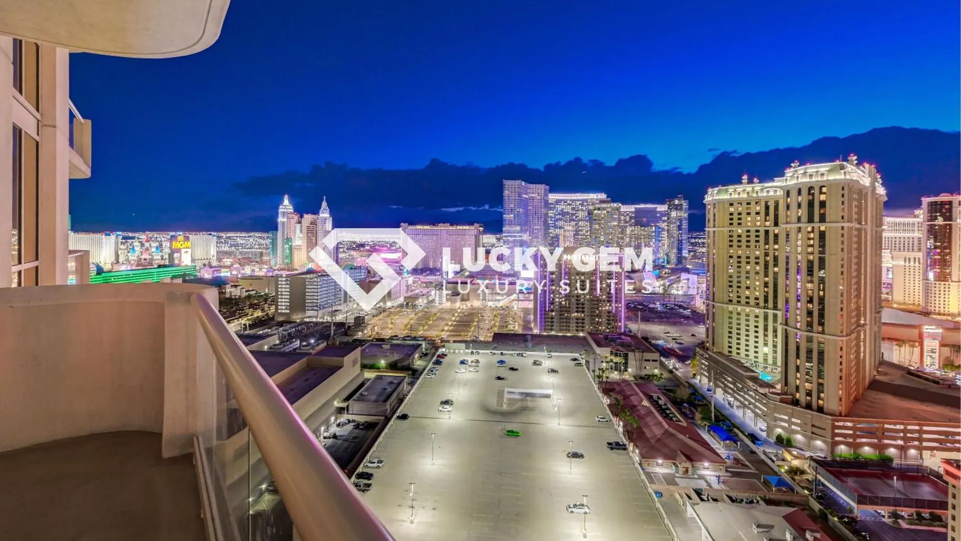 Hotel Lucky Gem Penthouse & Luxury Suites At Signature Resort, Balcony Strip View 2605 Las Vegas